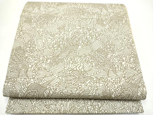 平和屋着物●木村正明 彫刻絵図 全通柄袋帯 松竹梅に亀 正絹 逸品 CABI8936hy