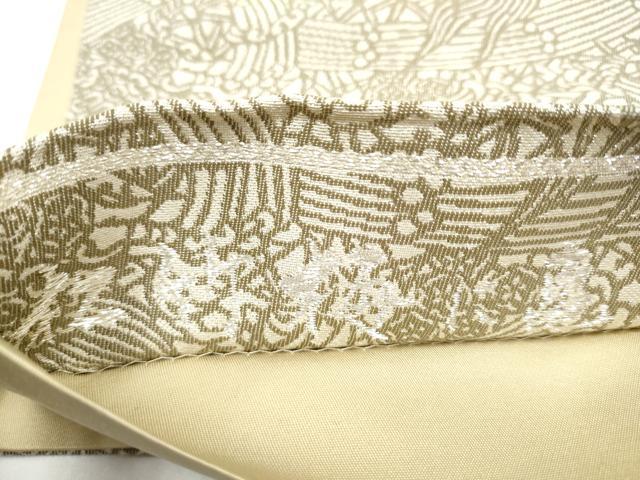 平和屋着物●木村正明 彫刻絵図 全通柄袋帯 松竹梅に亀 正絹 逸品 CABI8936hy