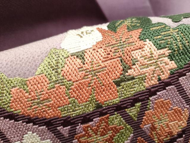 平和屋着物●九寸名古屋帯 絽刺し 区限刺繍 金糸 鬼しぼ縮緬 正絹 逸品 CABI8941hy