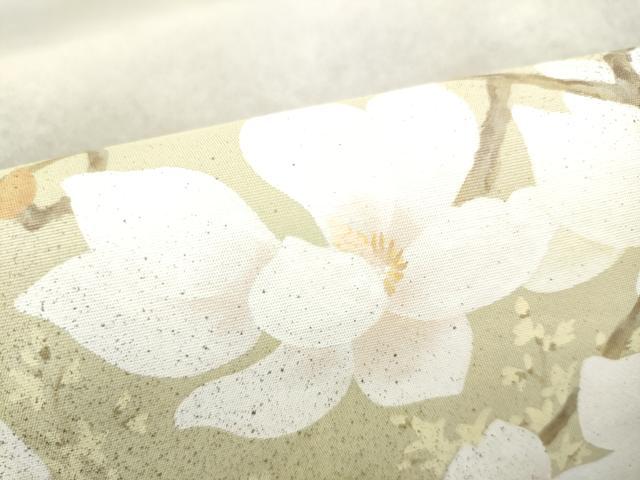平和屋着物●太鼓柄袋帯 作家物 枝花文 金彩 正絹 逸品 CABI8983hy
