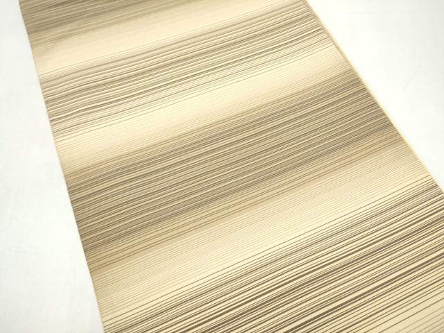 平和屋着物●両面 六通柄袋帯 よろけ縞 金銀糸 正絹 逸品 CABI8985hy