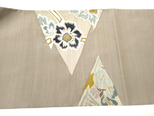 平和屋着物●太鼓柄袋帯 すくい織 舞花文 正絹 逸品 CABI8989hy