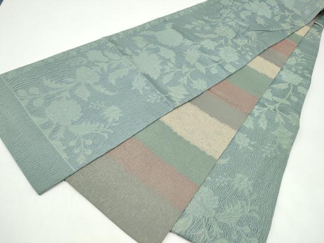 平和屋着物●両面 全通柄袋帯 更紗花文 正絹 逸品 CABI8993hy