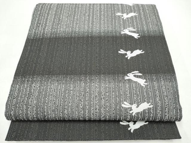 平和屋着物●両面 両方向 全通柄袋帯 枝花文 金通し地 正絹 逸品 CABI9000hy