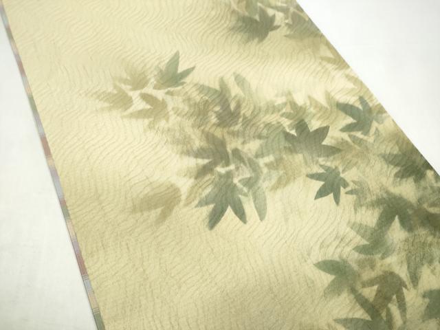 平和屋着物●両面 全通柄袋帯 舞葉文 正絹 逸品 CABI9006hy