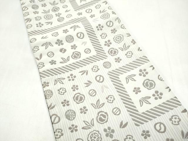 平和屋着物●半幅帯 吉祥花文 CABI9044hy