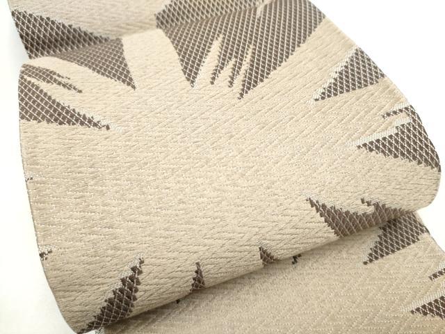 平和屋着物●両面 半幅帯 幾何学文様 正絹 逸品 CABI9047hy