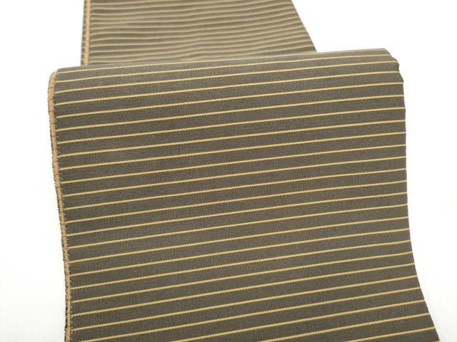 平和屋着物●爪掻き本綴れ 両面 半幅帯 横段文 やまと誂製 正絹 逸品 CABI9049hy