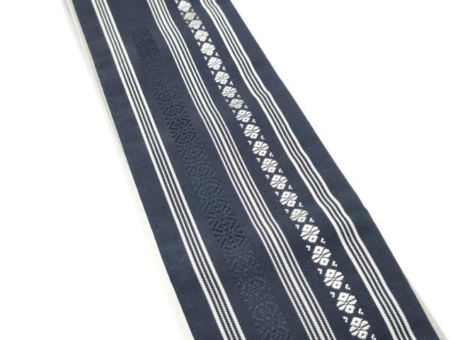 平和屋着物●男性 本場筑前博多織 両面 角帯 博多山笠 献上 正絹 逸品 CABI9052hy