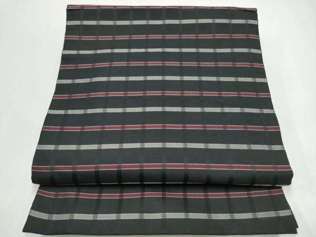 平和屋着物●両面 全通柄 京袋帯 舞花文 黒地 正絹 逸品 CABI9055hy