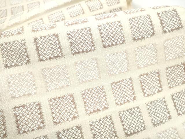 平和屋着物●西陣織 天平初年創始の京の老舗 洛陽織物 六通柄袋帯 市松鹿の子文 正絹 逸品 CABI9073hy
