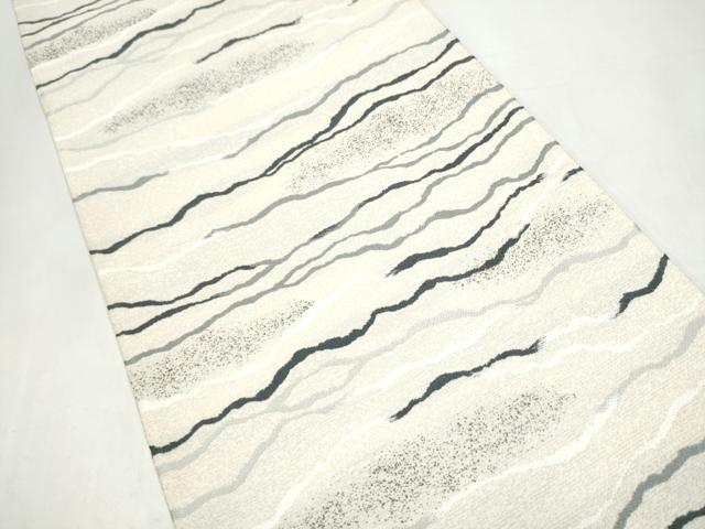 平和屋着物●六通柄袋帯 霞文 正絹 逸品 CABI9074hy