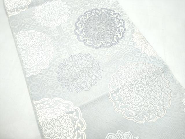 平和屋着物●六通柄袋帯 唐織 正倉院花文 正絹 逸品 CABI9081hy