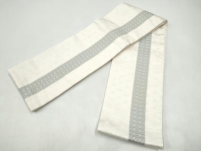 平和屋着物●本場筑前博多織 両面 半幅帯 献上 正絹 逸品 CABI9104hy