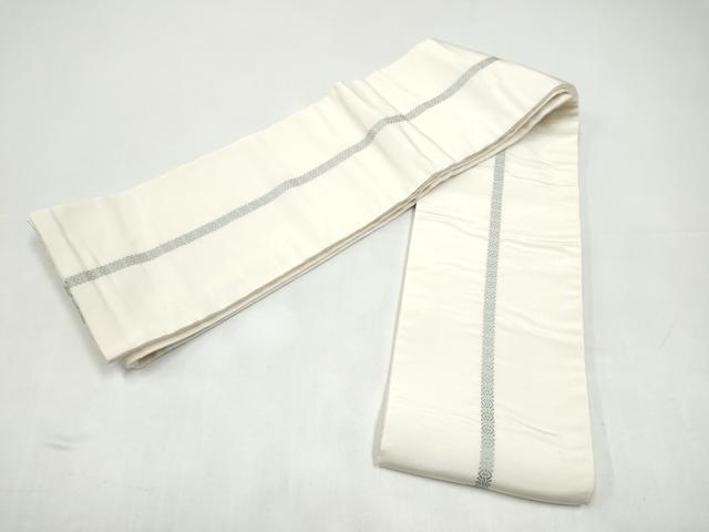 平和屋着物●本場筑前博多織 両面 半幅帯 献上 正絹 逸品 CABI9104hy