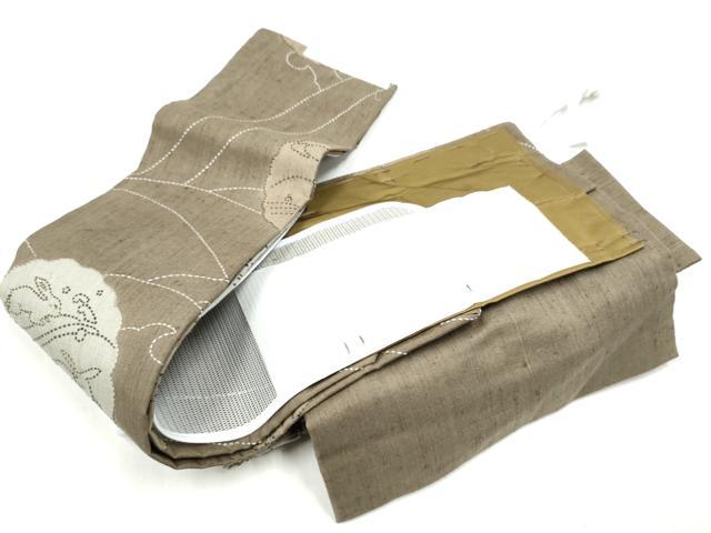 平和屋着物●ワンタッチつけ帯 紬地 刺し子 兎 やまと誂製 正絹 逸品 CABI9109hy