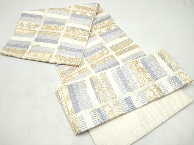 平和屋着物●つけ帯 唐織 鎧脅し 金糸 正絹 逸品 CABI9113hy