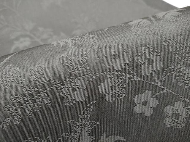 平和屋着物●全通柄 九寸名古屋帯 枝花地紋 色無地 檳榔子染色 正絹 逸品 CABI9131hy