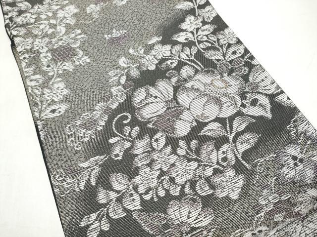 平和屋着物●西陣 志織謹製 六通柄袋帯 枝花文 証紙付き 正絹 逸品 未使用 CABI9172hy