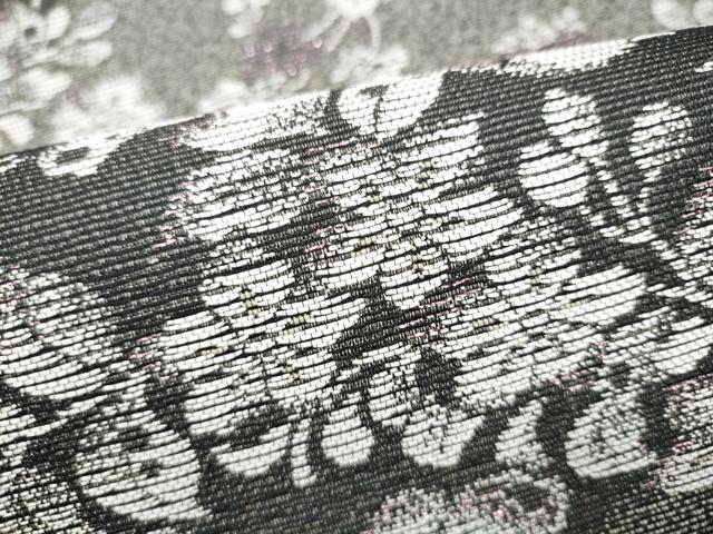 平和屋着物●西陣 志織謹製 六通柄袋帯 枝花文 証紙付き 正絹 逸品 未使用 CABI9172hy