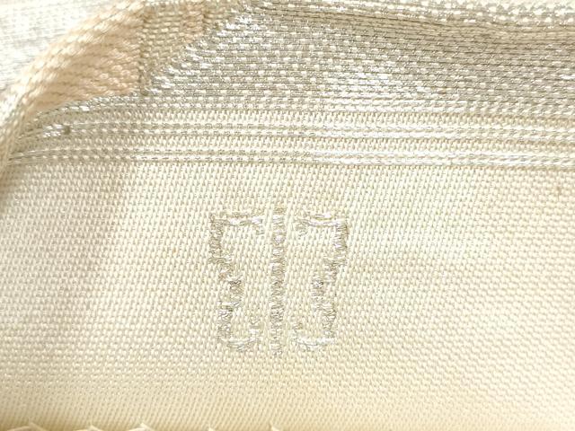 平和屋着物●西陣 川島織物 六通柄 本袋帯 吉祥七宝文 銀糸 正絹 逸品 CABI9186hy