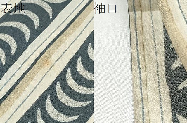 平和屋着物*夏物 世界的ファッションデザイナー 山本寛斎 kansaiブランド 小紋 紗 幾何学間道 洗える着物 CABI9194hy