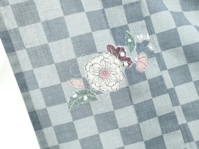 平和屋着物*夏物 小紋 紗 辻が花 洗える着物 CABI9197hy