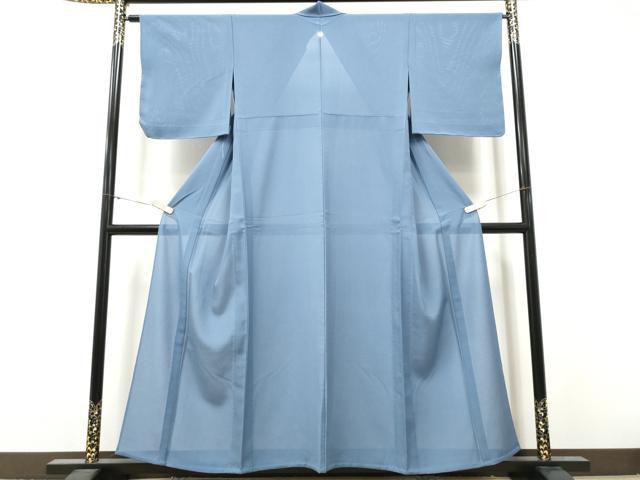 平和屋着物*夏物 色無地 絽 紺鼠色 正絹 逸品 未使用 CABI9198hy