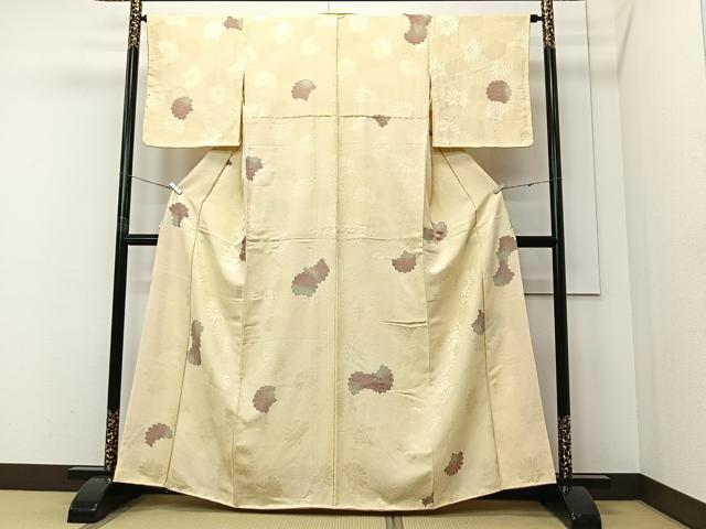 平和屋着物■上質な小紋 地紋起こし 花尽くし 胴抜き仕立て 正絹 逸品 CABI9230ua