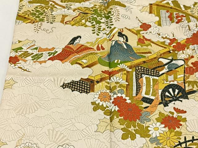 平和屋着物■訪問着 人物風景文 金糸 正絹 逸品 CABI9231ua