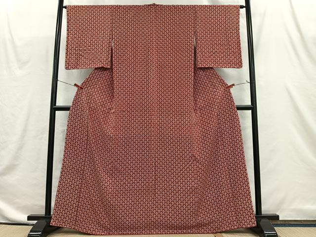 平和屋着物■上質な小紋 菊青海波 正絹 逸品 CABI9240ua