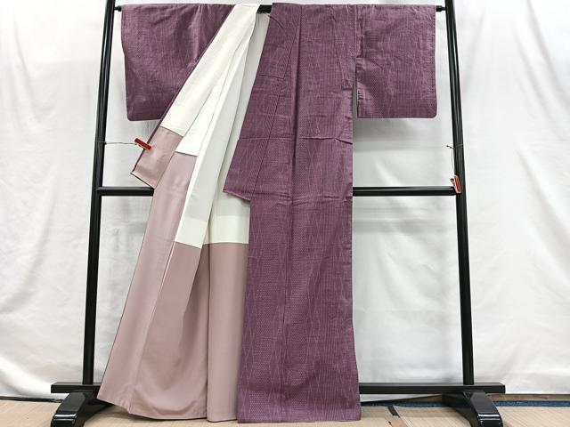 平和屋着物■上質な紬 菱間道 正絹 逸品 CABI9253ua