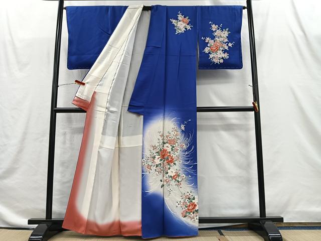 平和屋着物■訪問着 草花文 暈し染め 正絹 逸品 CABI9257ua