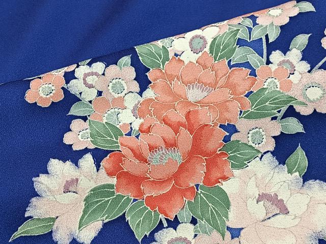 平和屋着物■訪問着 草花文 暈し染め 正絹 逸品 CABI9257ua