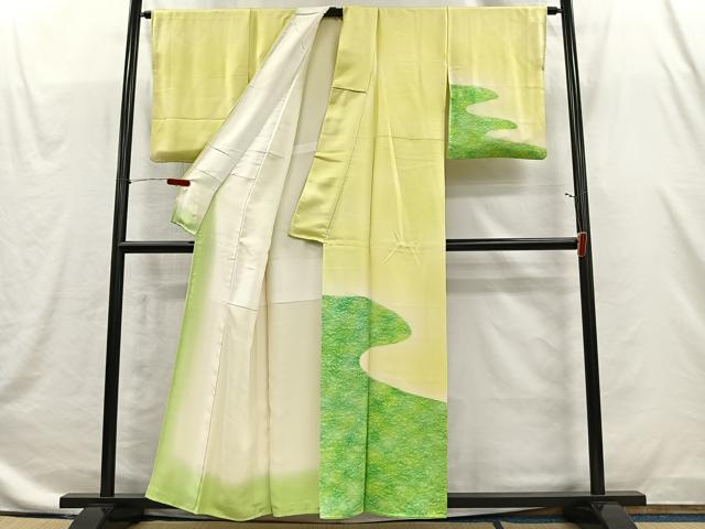 平和屋着物■訪問着 流水文 暈し染め 正絹 逸品 CABI9259ua