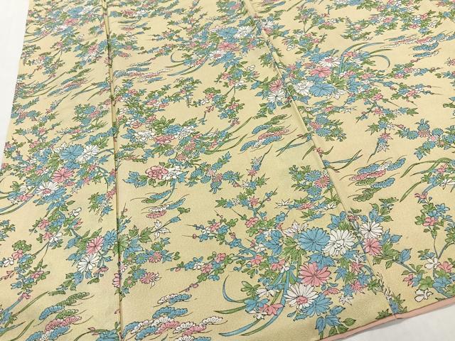 平和屋着物■上質な小紋 草花文 正絹 逸品 CABI9264ua