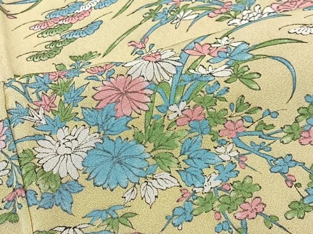 平和屋着物■上質な小紋 草花文 正絹 逸品 CABI9264ua