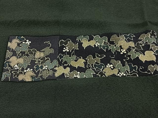 平和屋着物∞道中着 蔦の葉文 鬼しぼ縮緬 ロング丈 正絹 逸品 未使用 CABI9267ua