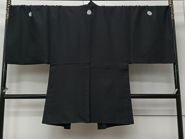 平和屋着物∞男性 長羽織 黒紋付 洗える着物 CABI9277ua