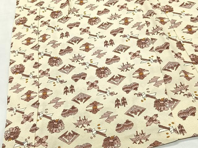 平和屋着物∞羽織 吉祥文 鬼しぼ縮緬 正絹 逸品 CABI9291ua