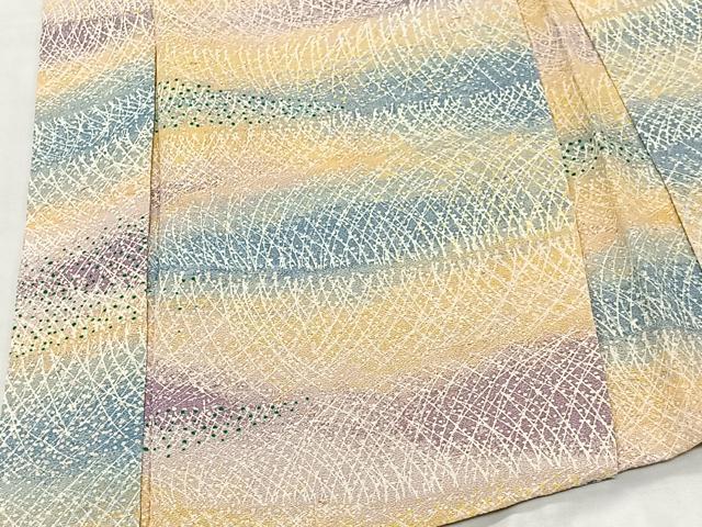 平和屋着物∞羽織 芝草文 暈し染め 正絹 逸品 CABI9295ua