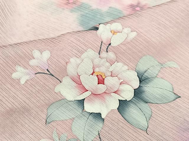 平和屋着物#羽織 手描き 草花文 暈し染め 正絹 逸品 未使用 CABI9299ua