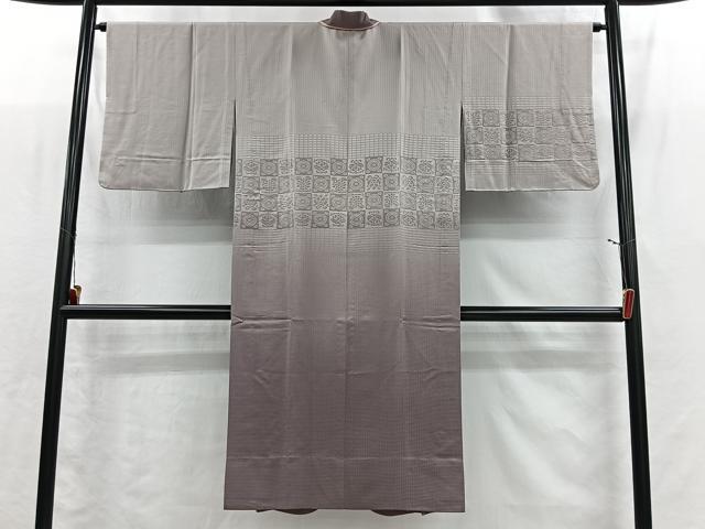 平和屋着物#道中着 単衣 遠州七宝 暈し染め ロング丈 正絹 逸品 CABI9311ua