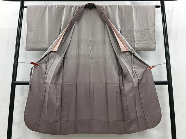 平和屋着物#道中着 単衣 遠州七宝 暈し染め ロング丈 正絹 逸品 CABI9311ua