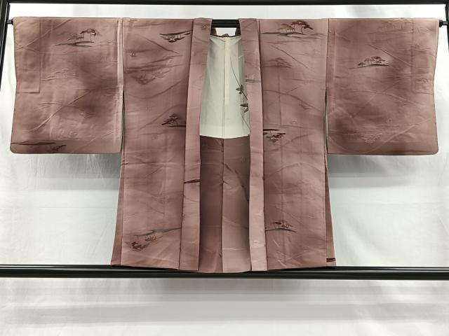 平和屋着物#羽織 地紋起こし 風景文 暈し染め 正絹 逸品 CABI9315ua