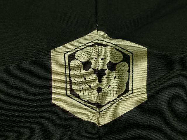 平和屋着物#男性 羽織 黒紋付 正絹 逸品 CABI9319ua