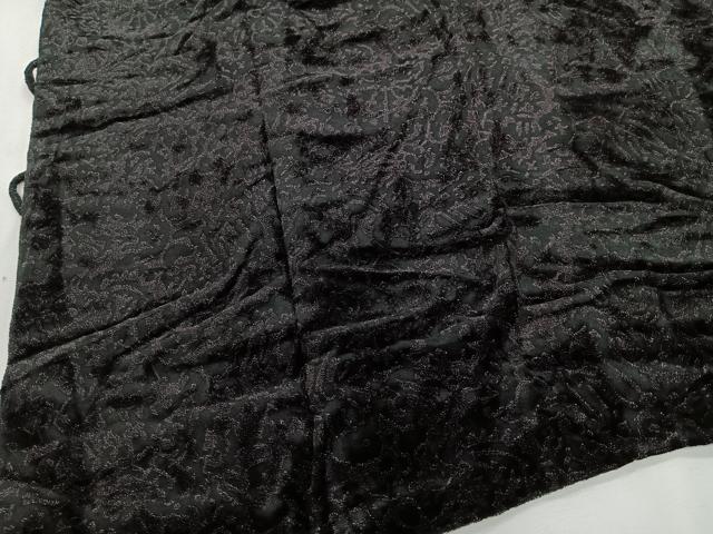 平和屋着物#和装コート 霞文 黒地 ベロア CABI9321ua