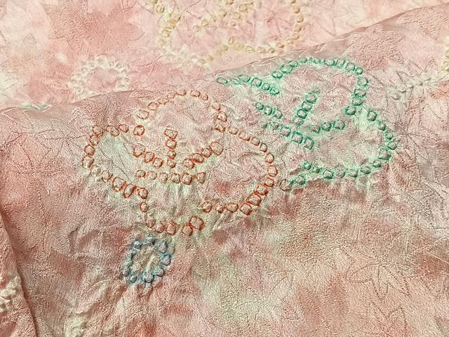 平和屋着物#羽織 絞り 舞花文 正絹 逸品 CABI9331ua