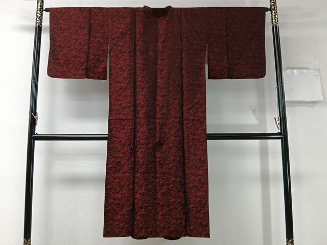 平和屋着物#道行コート 雨コート 草花文 ロング丈 CABI9333ua