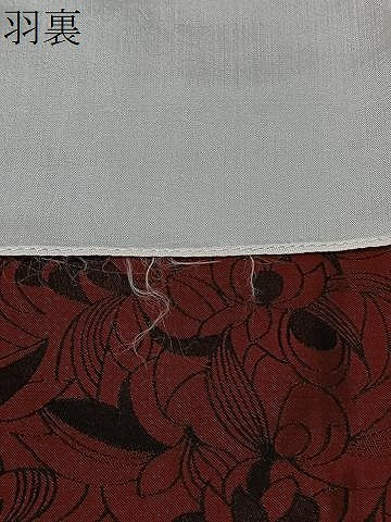 平和屋着物#道行コート 雨コート 草花文 ロング丈 CABI9333ua